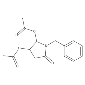 (4S,5S)-4,5-Bis(acetyloxy)-1-(phenylmethyl)-2-pyrrolidinone结构式