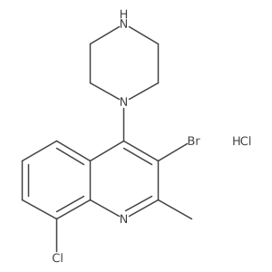 3-Bromo-8-chloro-2-methyl-4-(piperazin-1-yl)quinoline hydrochloride Structure