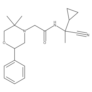 N-(1-cyano-1-cyclopropylethyl)-2-(5,5-dimethyl-2-phenylmorpholin-4-yl)acetamide Structure
