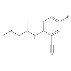 5-Fluoro-2-[(1-methoxypropan-2-yl)amino]benzonitrile Structure