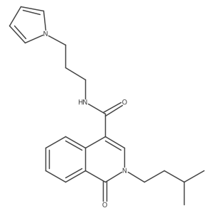 2-(3-methylbutyl)-1-oxo-N-[3-(1H-pyrrol-1-yl)propyl]-1,2-dihydroisoquinoline-4-carboxamide Structure