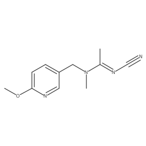 N'-Cyano-N-[(6-methoxy-3-pyridinyl)methyl]-N-methylethanimidamide结构式