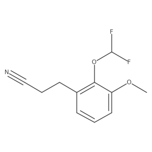 2-(Difluoromethoxy)-3-methoxyphenylpropanenitrile结构式