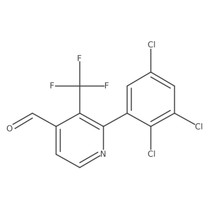 2-(2,3,5-Trichlorophenyl)-3-(trifluoromethyl)isonicotinaldehyde结构式