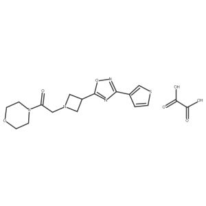 1-Morpholino-2-(3-(3-(thiophen-3-yl)-1,2,4-oxadiazol-5-yl)azetidin-1-yl)ethanone oxalate Structure
