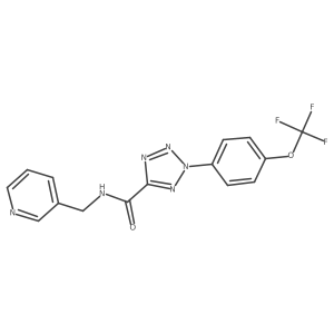 N-(pyridin-3-ylmethyl)-2-(4-(trifluoromethoxy)phenyl)-2H-tetrazole-5-carboxamide结构式