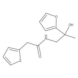 N-(2-(furan-2-yl)-2-hydroxypropyl)-2-(thiophen-2-yl)acetamide结构式