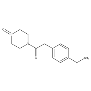 Ethanone, 2-[4-(aminomethyl)phenyl]-1-(1-oxido-4-thiomorpholinyl)- Structure
