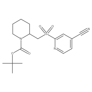 tert-Butyl 2-(((4-cyanopyridin-2-yl)sulfonyl)methyl)piperidine-1-carboxylate Structure