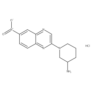 1-(6-Nitroquinoxalin-2-yl)piperidin-3-amine hydrochloride Structure