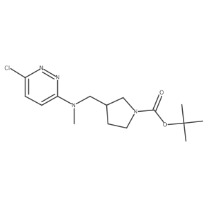 tert-Butyl 3-(((6-chloropyridazin-3-yl)(methyl)amino)methyl)pyrrolidine-1-carboxylate Structure