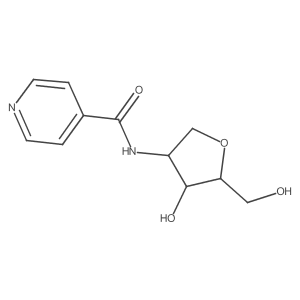 N-((3R,4S,5R)-4-hydroxy-5-(hydroxymethyl)tetrahydrofuran-3-yl)isonicotinamide结构式