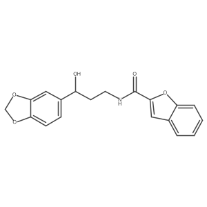 N-(3-(benzo[d][1,3]dioxol-5-yl)-3-hydroxypropyl)benzofuran-2-carboxamide Structure