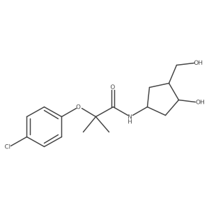 2-(4-Chlorophenoxy)-N-[3-hydroxy-4-(hydroxymethyl)cyclopentyl]-2-methylpropanamide结构式