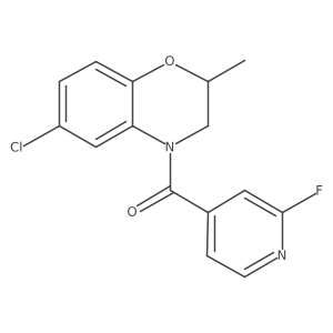 (6-Chloro-2-methyl-2,3-dihydro-1,4-benzoxazin-4-yl)-(2-fluoropyridin-4-yl)methanone结构式