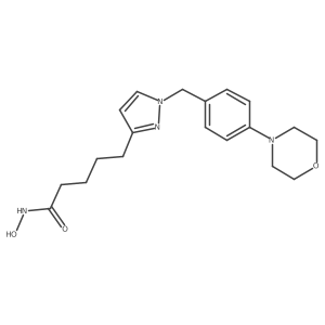N-Hydroxy-5-(1-(4-morpholinobenzyl)-1H-pyrazol-3-yl)pentanamide结构式