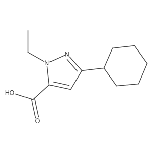 3-Cyclohexyl-1-ethyl-1H-pyrazole-5-carboxylic acid Structure