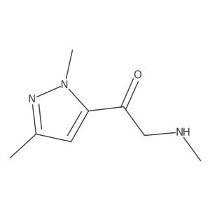 1-(1,3-dimethyl-1H-pyrazol-5-yl)-2-(methylamino)ethan-1-one Structure