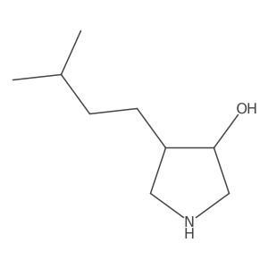 4-(3-Methylbutyl)pyrrolidin-3-ol结构式
