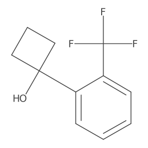 1-[2-(Trifluoromethyl)phenyl]cyclobutanol结构式