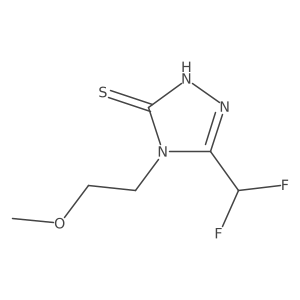 5-(difluoromethyl)-4-(2-methoxyethyl)-4H-1,2,4-triazole-3-thiol结构式