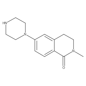 3,4-Dihydro-2-methyl-6-(1-piperazinyl)-1(2H)-isoquinolinone结构式