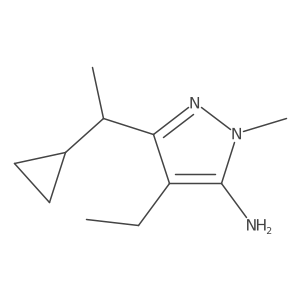 3-(1-cyclopropylethyl)-4-ethyl-1-methyl-1H-pyrazol-5-amine Structure