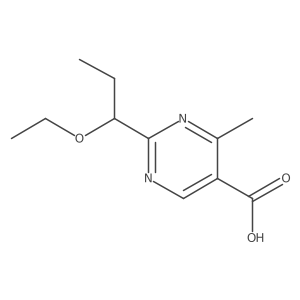 2-(1-Ethoxypropyl)-4-methylpyrimidine-5-carboxylic acid结构式