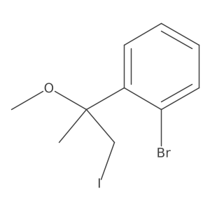 1-Bromo-2-(1-iodo-2-methoxypropan-2-yl)benzene结构式