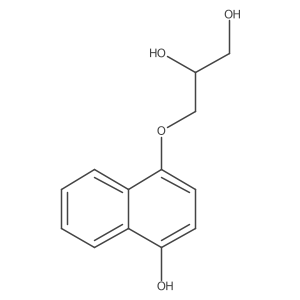 1,2-Propanediol, 3-((4-hydroxy-1-naphthalenyl)oxy)-, (R)-结构式