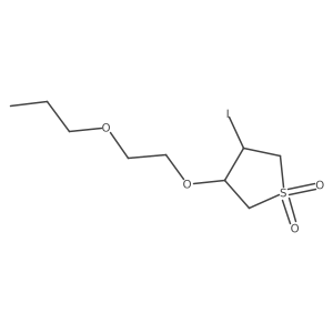 3-Iodo-4-(2-propoxyethoxy)-1lambda6-thiolane-1,1-dione结构式
