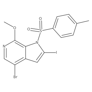 4-bromo-2-iodo-7-methoxy-1-tosyl-1H-pyrrolo[2,3-c]pyridine Structure