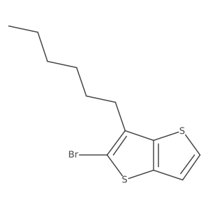 2-Bromo-3-hexylthieno[3,2-b]thiophene结构式
