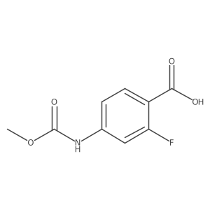 2-Fluoro-4-((methoxycarbonyl)amino)benzoic acid Structure