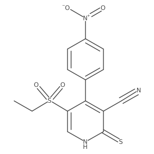 5-(Ethylsulfonyl)-4-(4-nitrophenyl)-2-thioxo-1,2-dihydropyridine-3-carbonitrile结构式