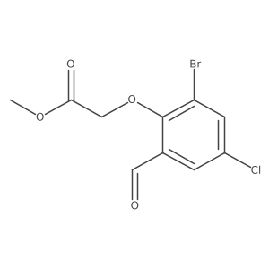 Methyl (2-bromo-4-chloro-6-formylphenoxy)acetate Structure
