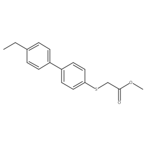 Methyl 2-[(4a(2)-ethyl[1,1a(2)-biphenyl]-4-yl)thio]acetate结构式