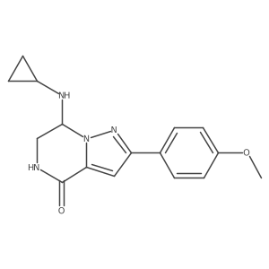 7-(cyclopropylamino)-2-(4-methoxyphenyl)-6,7-dihydropyrazolo[1,5-a]pyrazin-4(5H)-one Structure