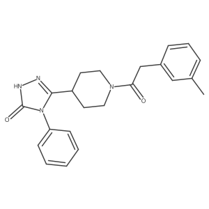 5-{1-[(3-methylphenyl)acetyl]piperidin-4-yl}-4-phenyl-2,4-dihydro-3H-1,2,4-triazol-3-one Structure