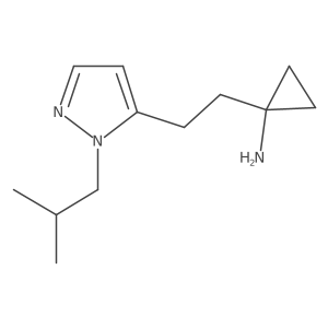 1-{2-[1-(2-methylpropyl)-1H-pyrazol-5-yl]ethyl}cyclopropan-1-amine Structure