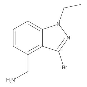 1H-Indazole-4-methanamine, 3-bromo-1-ethyl-结构式