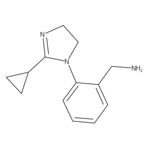 Benzenemethanamine, 2-(2-cyclopropyl-4,5-dihydro-1H-imidazol-1-yl)- Structure