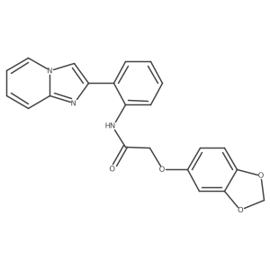 2-(benzo[d][1,3]dioxol-5-yloxy)-N-(2-(imidazo[1,2-a]pyridin-2-yl)phenyl)acetamide Structure