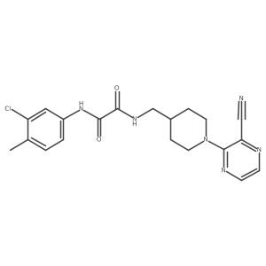 N1-(3-chloro-4-methylphenyl)-N2-((1-(3-cyanopyrazin-2-yl)piperidin-4-yl)methyl)oxalamide结构式