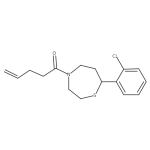 1-[7-(2-Chlorophenyl)-1,4-thiazepan-4-yl]pent-4-en-1-one Structure