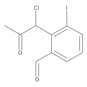 2-(1-Chloro-2-oxopropyl)-3-iodobenzaldehyde结构式