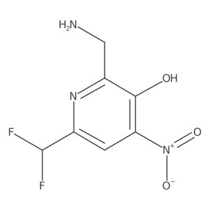 2-(Aminomethyl)-6-(difluoromethyl)-3-hydroxy-4-nitropyridine结构式
