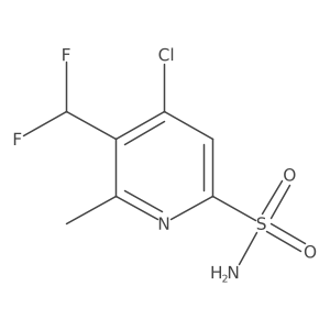 4-Chloro-5-(difluoromethyl)-6-methylpyridine-2-sulfonamide Structure