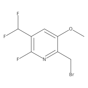 2-(Bromomethyl)-5-(difluoromethyl)-6-fluoro-3-methoxypyridine结构式