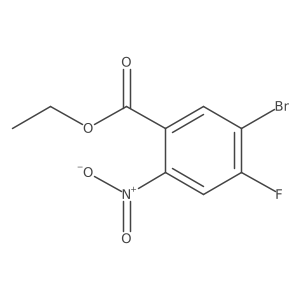 Benzoic acid, 5-bromo-4-fluoro-2-nitro-, ethyl ester结构式